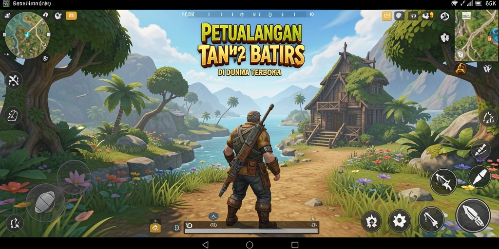 Screenshot gameplay Open World yang menunjukkan petualangan yang menakjubkan.