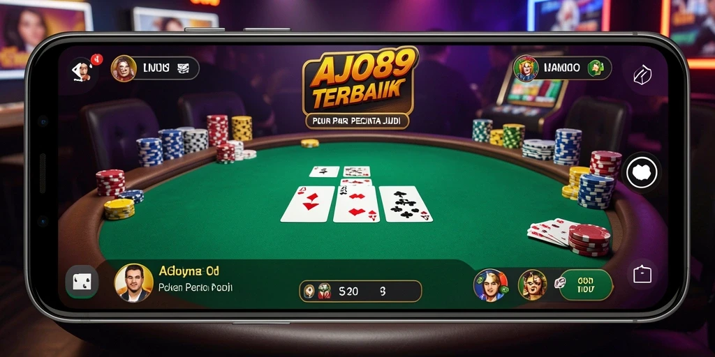 Tampilan permainan poker AJO89 dengan grafis yang menarik.