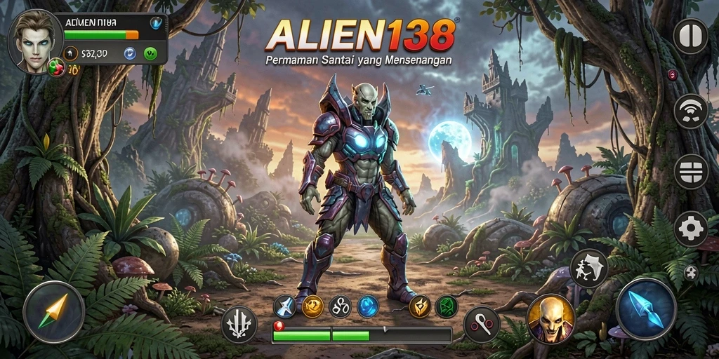 Tampilan gameplay ALIEN138 yang penuh warna dan seru.