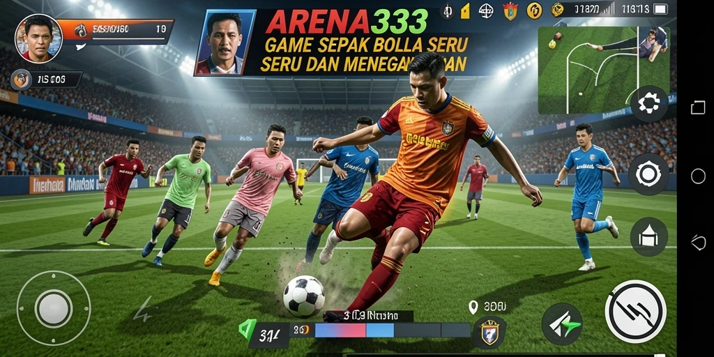 Tampilan menarik gameplay sepak bola di ARENA333.