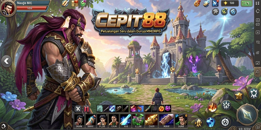 Tampilan gameplay seru dalam dunia fantasi CEPAT88.