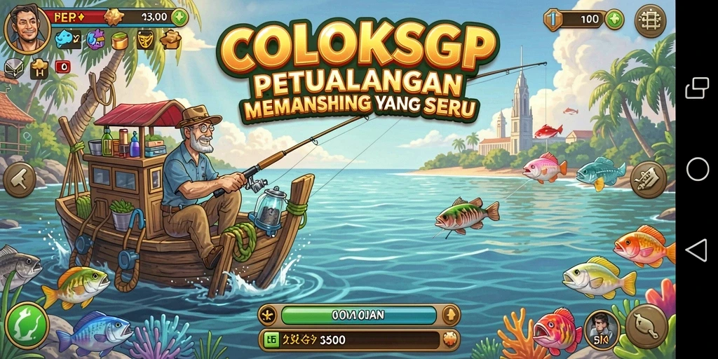 Screenshot COLOKSGP menampilkan gameplay memancing yang menegangkan.