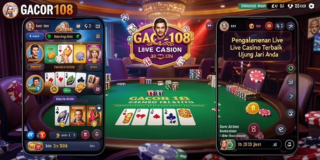 Gameplay GACOR108 menunjukkan dealer langsung dan interaksi pemain yang mendebarkan.