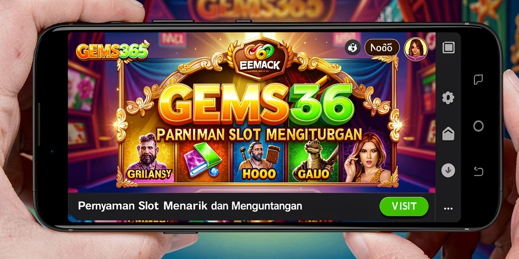 Tampilan gameplay GEMS365 yang memukau dan penuh warna.