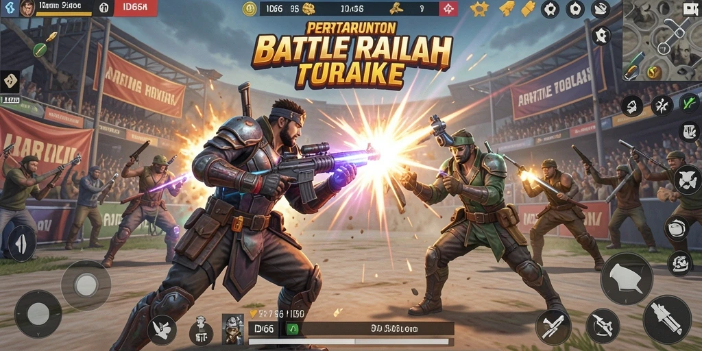ID66 menampilkan aksi seru dalam pertempuran Battle Royale.