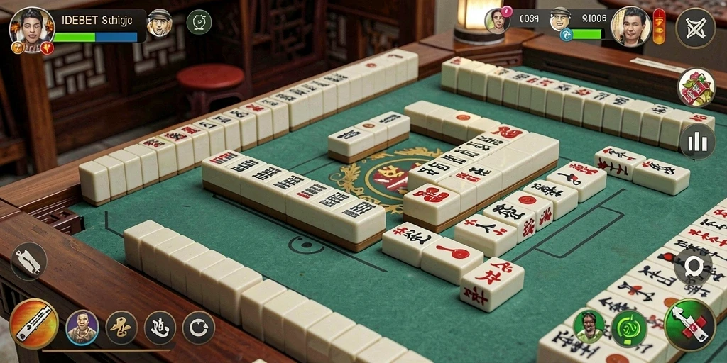 Tampilan permainan Mahjong yang menarik dan interaktif di IDEBET.