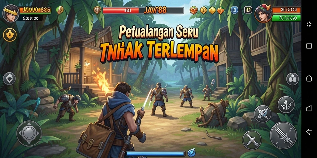 Screenshot gameplay JAVO88 menampilkan aksi petualangan yang mendebarkan.