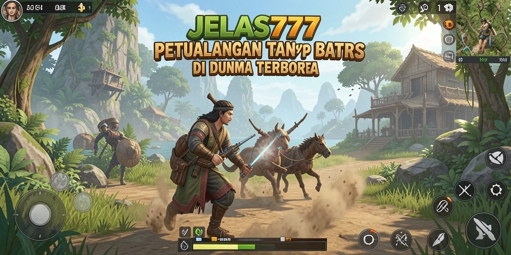 Screenshot gameplay <strong>JELAS777</strong> menampilkan petualangan luar biasa di dunia terbuka.