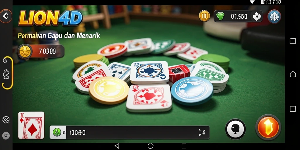 Tampilan inti permainan Gaple dengan gameplay yang menarik.