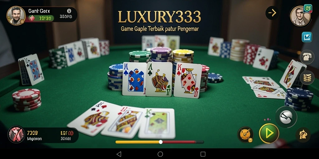 Tampilan gameplay LUXURY333 dengan keseruan bermain Gaple.