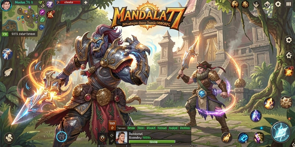 Gameplay seru dalam MANDALA77 dengan aksi petualangan yang mendebarkan.