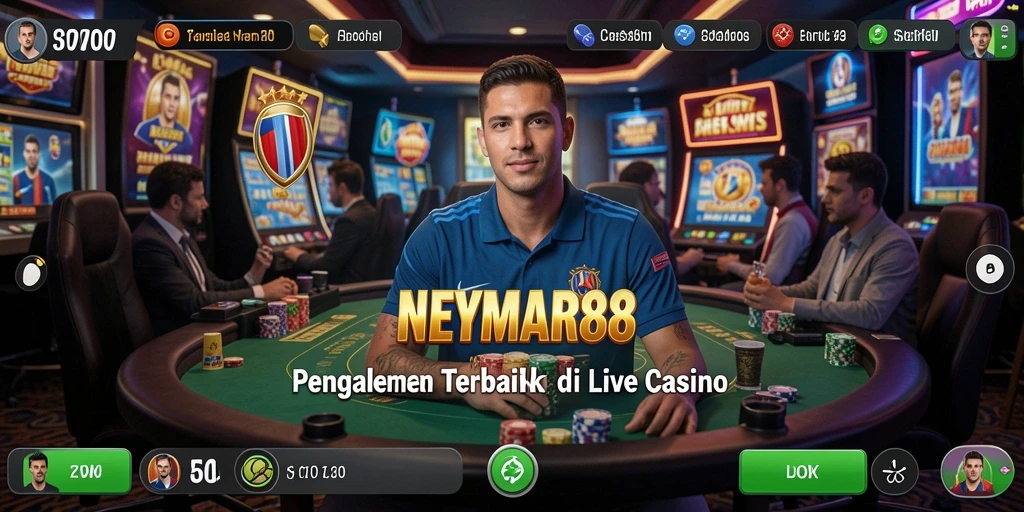 Tampilan gameplay Live Casino yang mendebarkan dan interaktif di NEYMAR88.