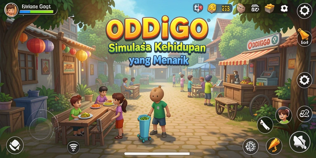 Tampilan gameplay ODDIGO yang menarik dan interaktif.