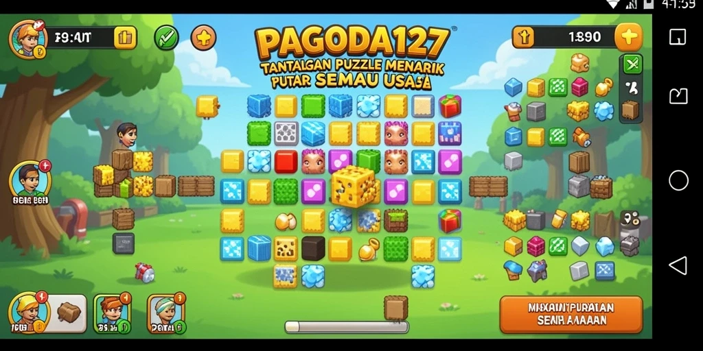Screenshot utama PAGODA127 menampilkan gameplay Puzzle yang seru dan interaktif.