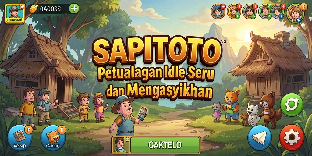 Tampilan gameplay SAPITOTO dengan karakter yang beraksi dalam mode Idle.