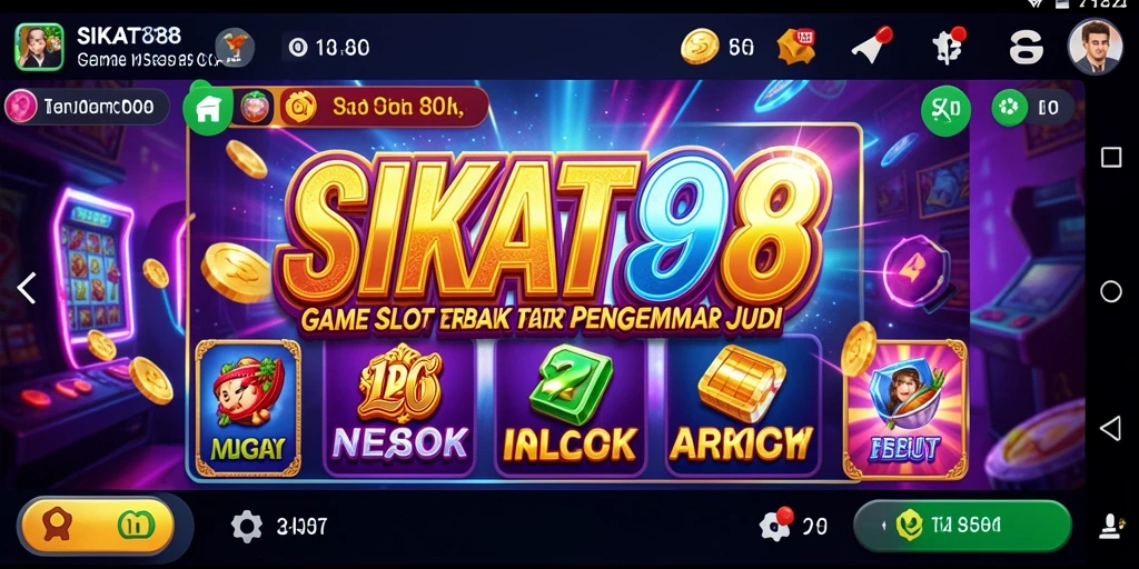 Gameplay SIKAT88 yang menegangkan dan penuh warna di layar.