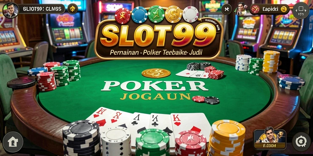 Tampilan gameplay Poker di SLOT99 yang menegangkan dan seru.