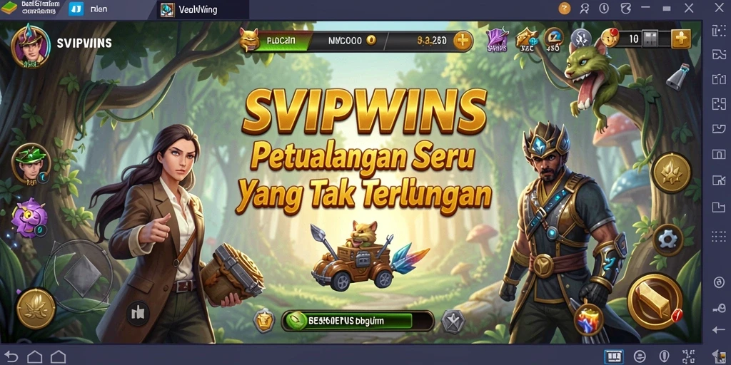 Tampilan gameplay seru di SVIPWINS dengan petualangan mendebarkan.