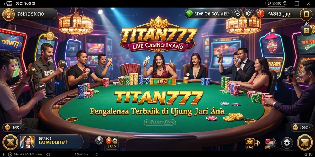 Tampilan gameplay Live Casino TITAN777 yang menarik dan interaktif.