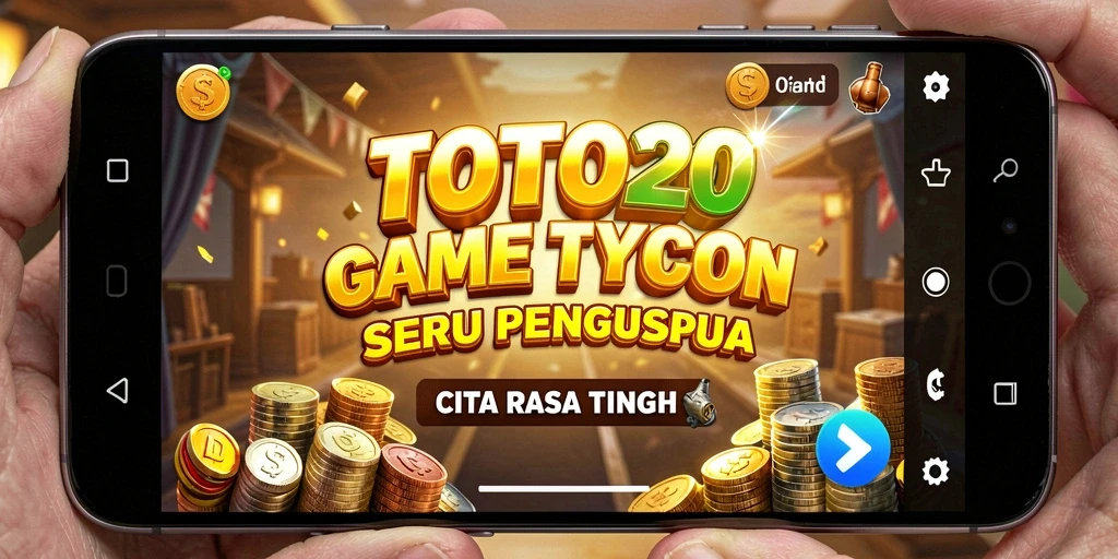 Screenshot TOTO20 menampilkan pemain yang sedang mengelola bisnis Tycoon.