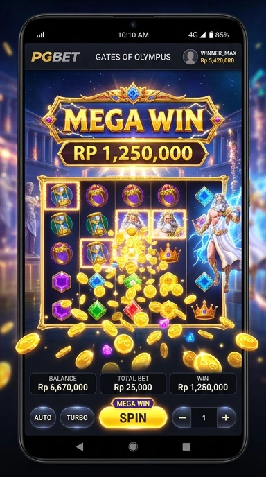 Tampilan antarmuka pgbet yang sederhana dan menarik.